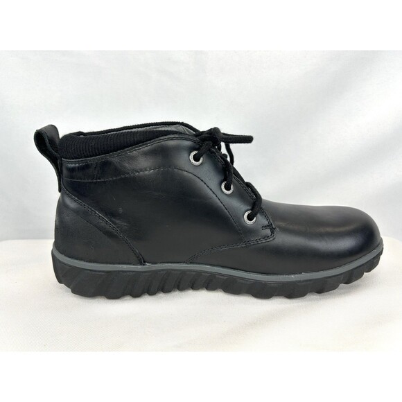 Bogs Casual Chukka Boots Men\'s Size 8.5 Leather Waterproof Black Durafresh